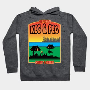 Keg & Peg Camping T Shirt Hoodie